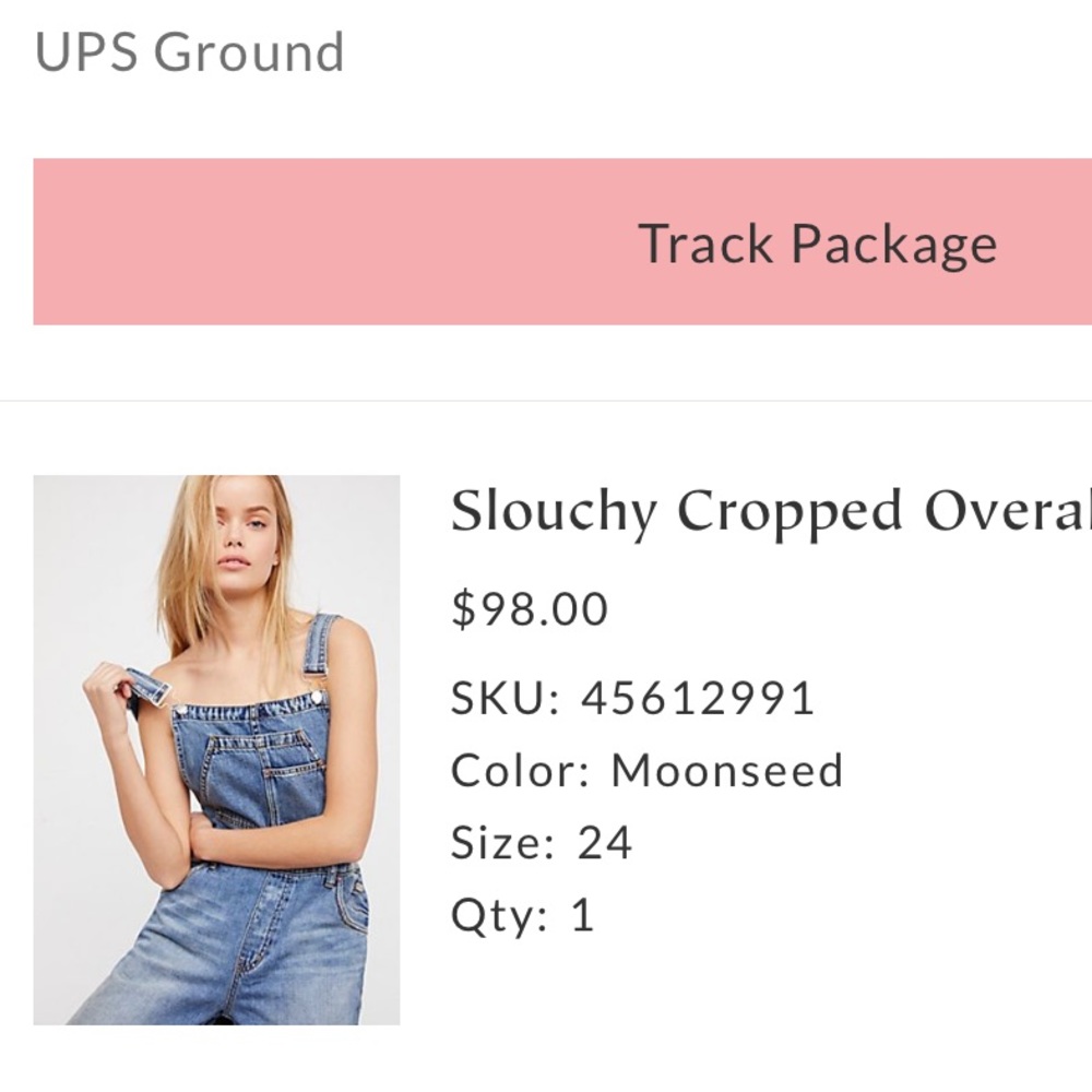 Free People slouchy cropper overall - Picture 4 of 4